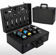 Combination Lock Scissor  Shear Case Organizer Metal Black 15.7 in