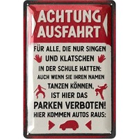 Retro Blechschild - Einfahrt Freihalten Schild, Ausfahrt Freihalten - 20X30Cm