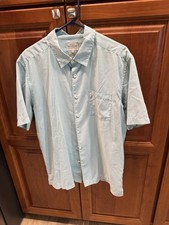 QuikSilver Waterman Collection Blue Comfort Fit Modal Blend Shirt Size Med