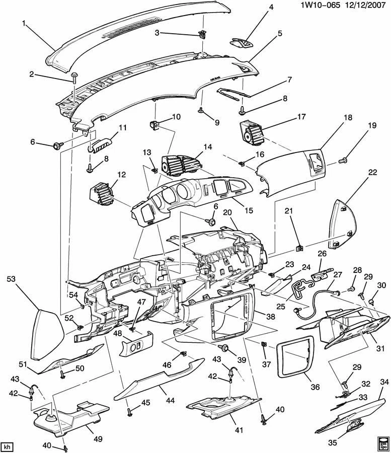 Panel aislante de tablero derecho Chevy Impala/Limited y Monte Carlo 2006-2014 15796244 Foto 4 de 4
