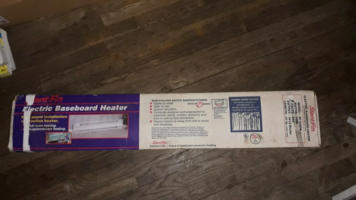 Slant Fin 41u0026#034; Electric Baseboard Heater 240volt 1000W, White 3413 Btu  open box | eBay