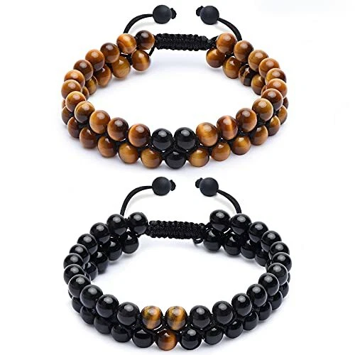 Couples Distance Bracelets His and Hers Matching Couples Genuine Stone Jewelry - Image 2 of 4
