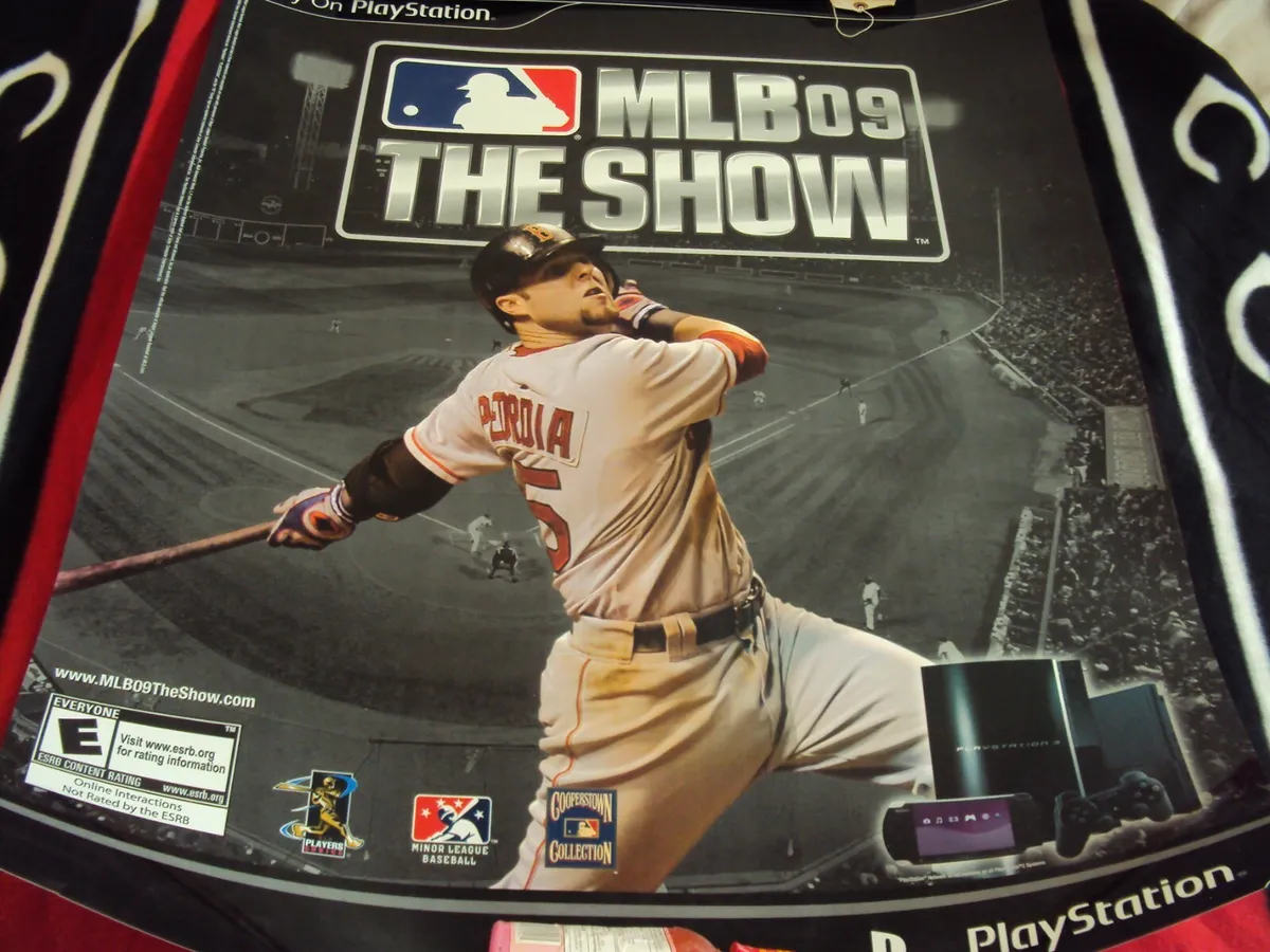 Baseball THE SHOW Mlb 09 Game POSTER Promo Advertising Store Display 30and#034;x30and#039; eBay