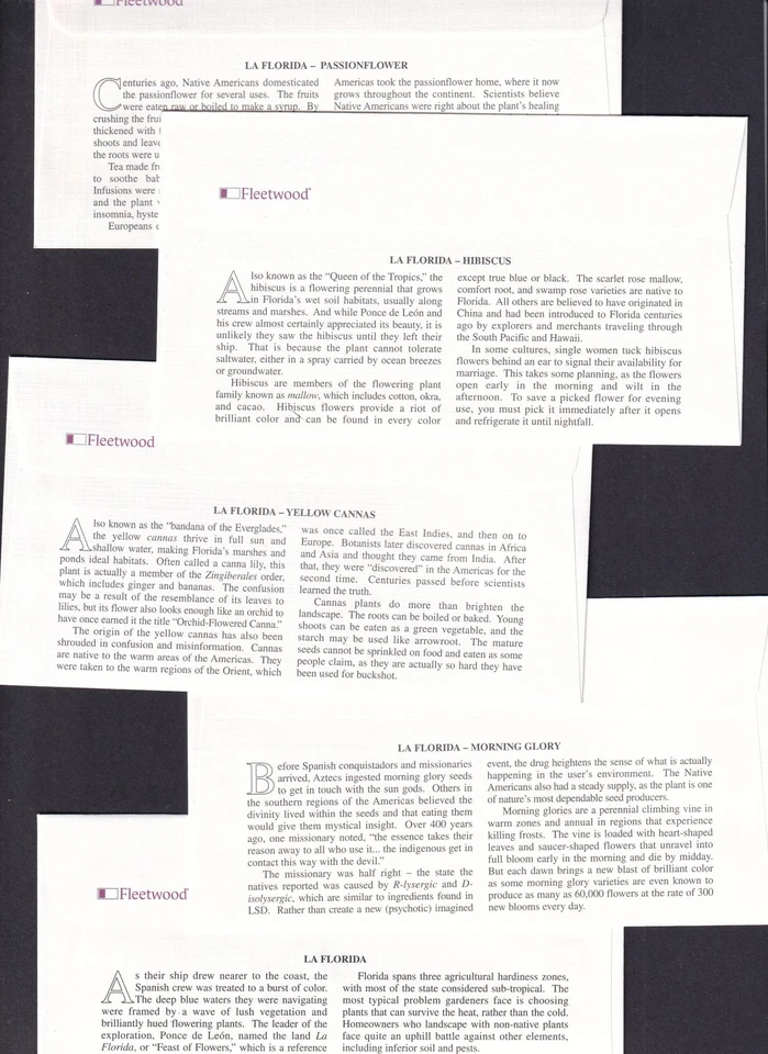 2013 La Florida Spanish 400th anniv. Sc 4750-4753a FDCs set 5 Fleetwood cachtse - Image 3 of 3