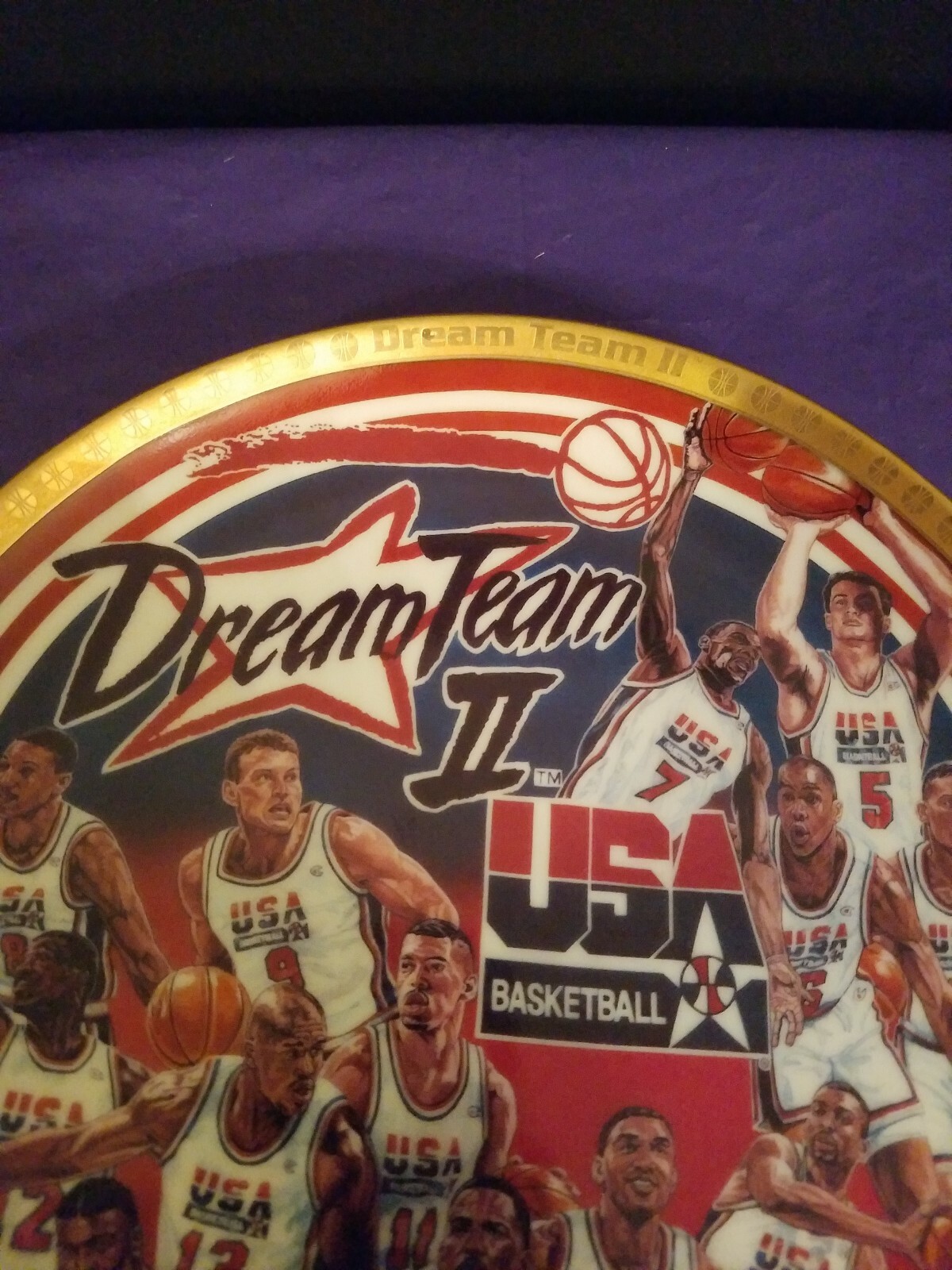 Sports Impressions Collector's Plate DREAM TEAM II USA Basketball w