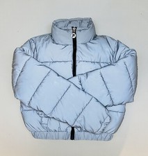 Fila Rare Womens Reflective Iridescent Cycling Coat Puffer Jacket Xs Size 6