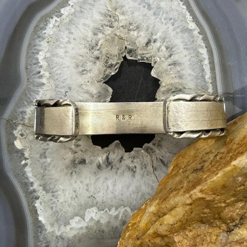 Vintage Signed Native American Silver Multi Gemstone Inlay Bracelet For Women - Picture 6 of 10