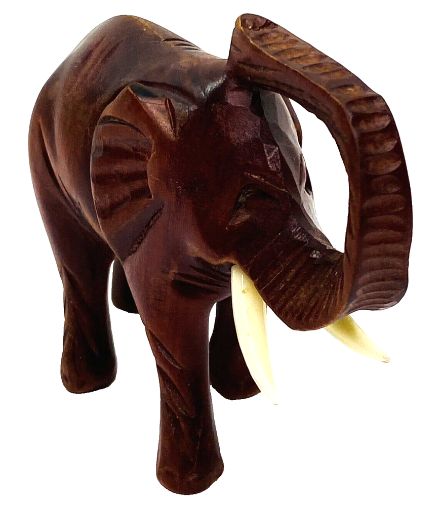 Mahogany Wooden Carved Elephant 3