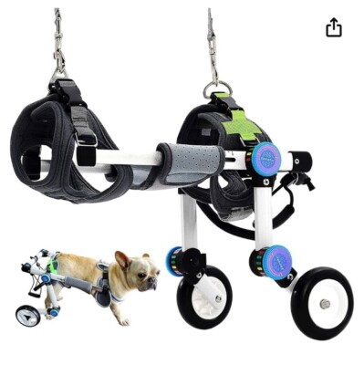 Samohui Collapsible Pet Wheelchair Gen 4 NEW White XS (9-18 pounds)