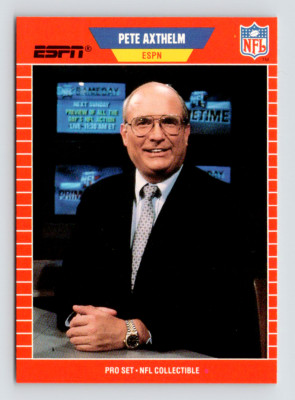 1989 Pro Set Card #4 Pete Axthelm, Announcer ESPN