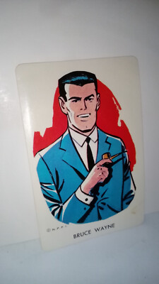 1966 Batman Whitman Spielkarte mit Bruce Wayne, NPPI, Top-Zustand