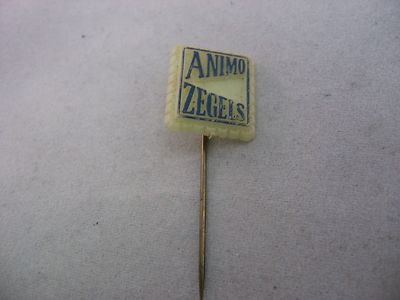 ANIMO ZEGELS Vintage Foreign Mens Hat Stick Pin Advertising