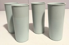 Set Of 4 Tupperware Cup Tumbler Size F Large Stackable 115-5 Light Blue