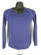 LAYER 8 PERFORMANCE Womens Top SIZE S Long Sleeve Athletic Purple Polyester