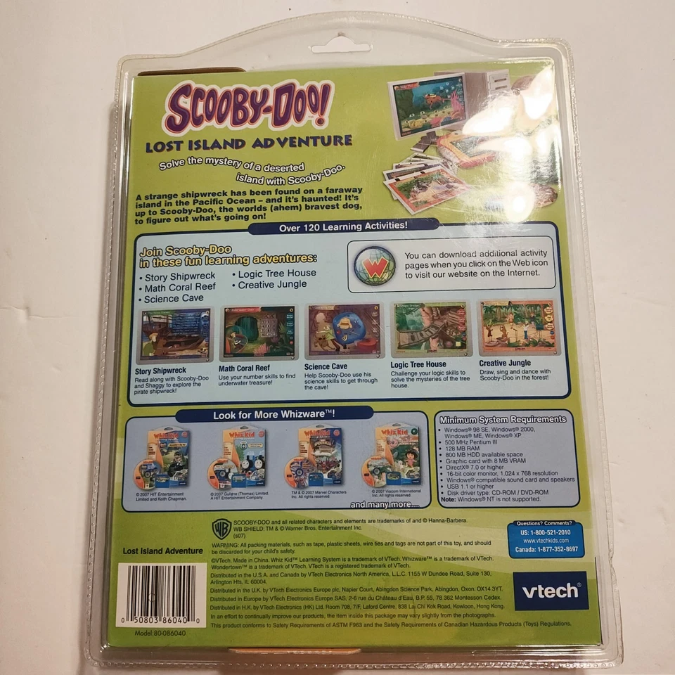 Vintage Scooby-Doo VTECH Whiz Kid Learning Games - Sealed Lost Island Adventure - Image 2 of 2