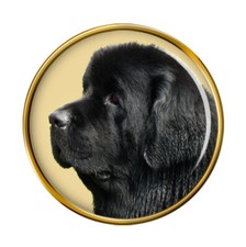 Newfoundland Dog Lapel Pin Badge