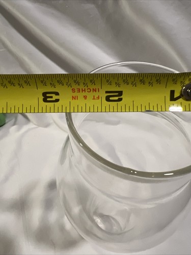 PYREX 10 IN TALL 2.5" FITTER CLEAR GLASS HURRICANE LAMP CHIMNEY TOP - Picture 4 of 6