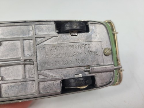 PRECISION MINIATURES USA MODEL HUDSON HORNET 1952 MET. GRÜNES NEUWERTIGES AUTO - Bild 8 von 8