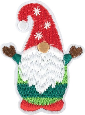 Weihnachten Gonk Motiv - Stickerei Patch Applikation zum Aufnähen oder Aufbügeln