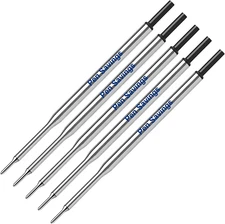 5 Pen Savings Ballpoint Pen Refills Compatible with Papermate Lubriglide, Aspire