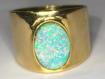 14k Pinfire Solid Australian Boulder Opal Ring, BRIGHT BEAUTIFUL Color VIDEO
