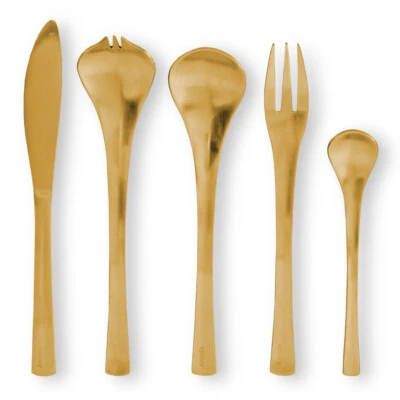 Besteckset Gold 2 Personen Amefa Tapas 10-tlg Essbesteck Edelstahl Tapas Besteck - Bild 1 von 2
