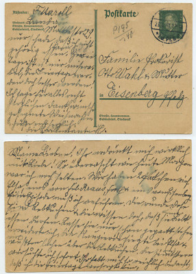 52933 - Ganzsache P 181 - Postkarte - Landau i.d.Pf. 23.12.1931 nach Eisenberg