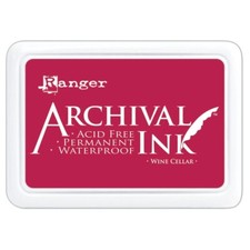 Ranger, Archival Ink, Permanent Ink, Ink Pad, Non-Toxic, Wine Cellar Red