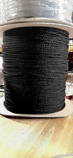 3/16  x 1800 ft. Hollow Braid Polypropylene Rope Spool. Black. Made in USA