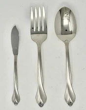 Oneida Satin Tribeca 3 Piece Serving Set Frosted Handle