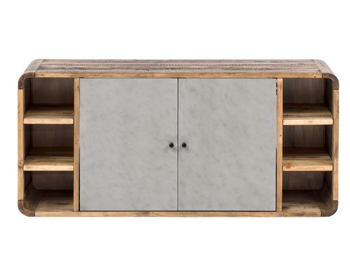 Bad Waschtisch Dingle massiv Holz rec. Pinie Betonoptik grau Badmöbel Badschrank - Bild 6 von 8