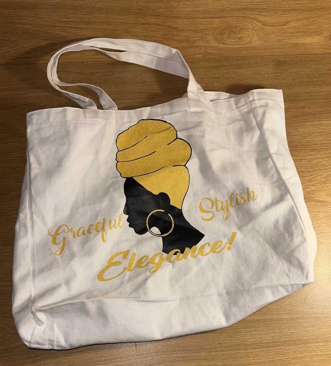 Black graphic online tote bag