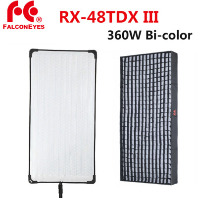 Falcon Eyes RX-48TDX III 360W Flexible LED Light 3000K-5600K with Honeycomb Grid