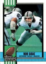 1990 Topps Bob Golic #296 Los Angeles Raiders