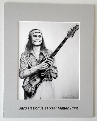 COOKS ART GALLERY JACO PASTORIUS SIGNED ART PRINT 11x14 MATTED | eBay