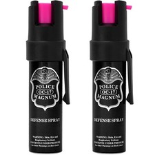 2 Police Magnum pepper spray .75oz HP pocket clip defense security protection