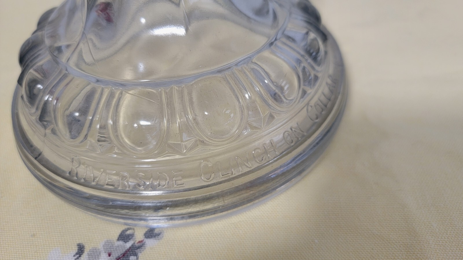 ANTIQUE RIVERSIDE CLINCHONCOLLAR KEROSENE OIL LAMP Torch & Wreath eBay