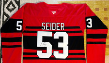 Moritz Mo Seider Signed Autograph Detroit Red Wings Hockey Jersey NHL