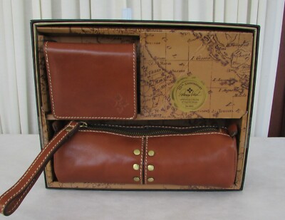 Patricia Nash Italian Leather Wallet Luzzi Isla Wristlet Box Gift Set 10th Anniv