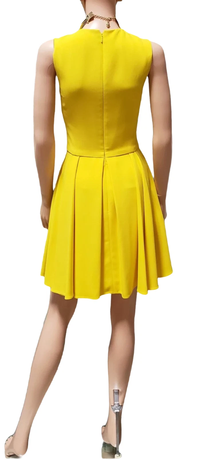 Abito giallo senza maniche A I 2015 Look #10 Versace 38 2