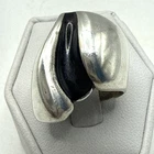 STUNNING .925 Vintage Sterling Silver Estate Ring  with Black Accent Size 6