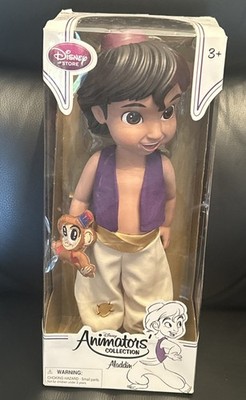  Disney Animator's Collection Aladdin & Abu Monkey Sammler Puppe Neu