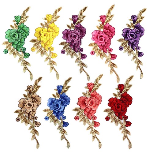 Large Floral Iron Sew On Patch Badge Embroidery Flower Rose Applique Cloth DIY🎀 - Picture 8 of 60