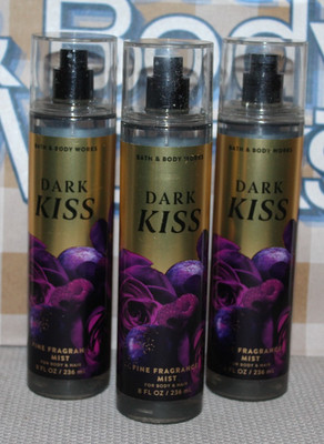 3x Bath & Body Works Dark Kiss 8oz Women's Body Mists New!