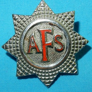 WW2 HOME GUARD AFS AUXILIARY FIRE SERVICE BADGE GENUINE WORLD WAR II BADGE