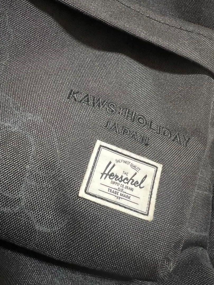 KAWS Herschel Supply HOLIDAY JAPAN Backpack logo zip color black