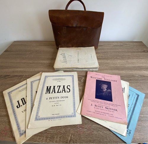Vintage Violin Sheet Music Job Lot ABRSM 1950s 1960s Tutor Books + Case