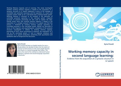 Kyria Finardi | Working memory capacity in second language learning: | Buch