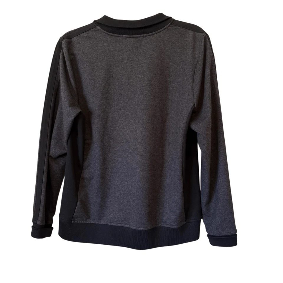 Sudadera Lauren Ralph Lauren Active Mezcla Algodón Gris y Negro Cremallera Frontal Talla L Foto 4 de 4