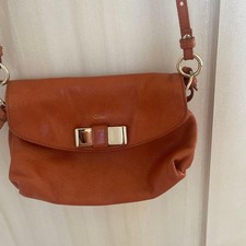 Autentica borsa a tracolla Chloe Lily 2way in pelle marrone moda donna